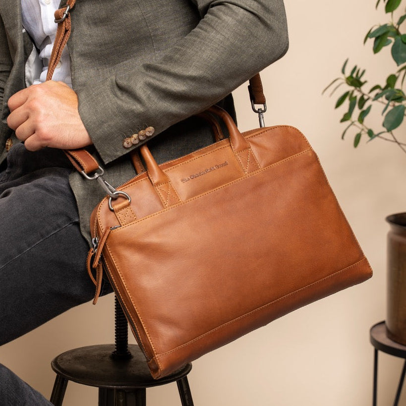 Tilbury Full-Grain Leather Laptop Bag para Mujer – Vista alternativa del producto 2