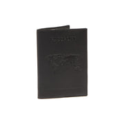 Leather Passport Case in Classic 100% Full-Grain Leather - Vista frontal y silueta a medida | Comprar online