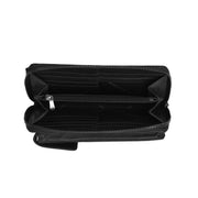 Malaga Full-Grain Leather Phone Bag para Mujer - Vista de perfil lateral con corte ergonómico de manga