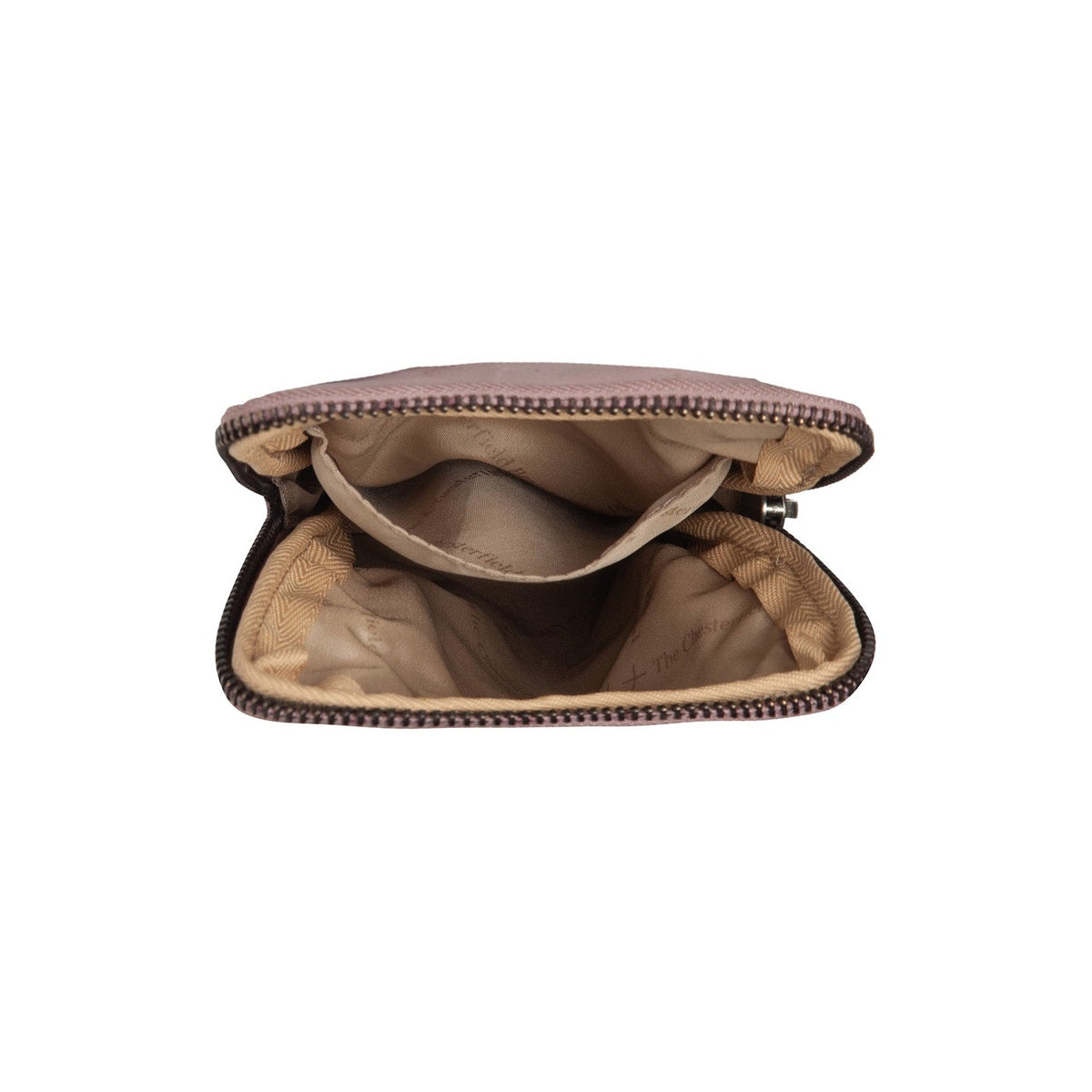 Salta Cuero flor integral Phone Bag - Vista de perfil lateral con corte ergonómico de manga