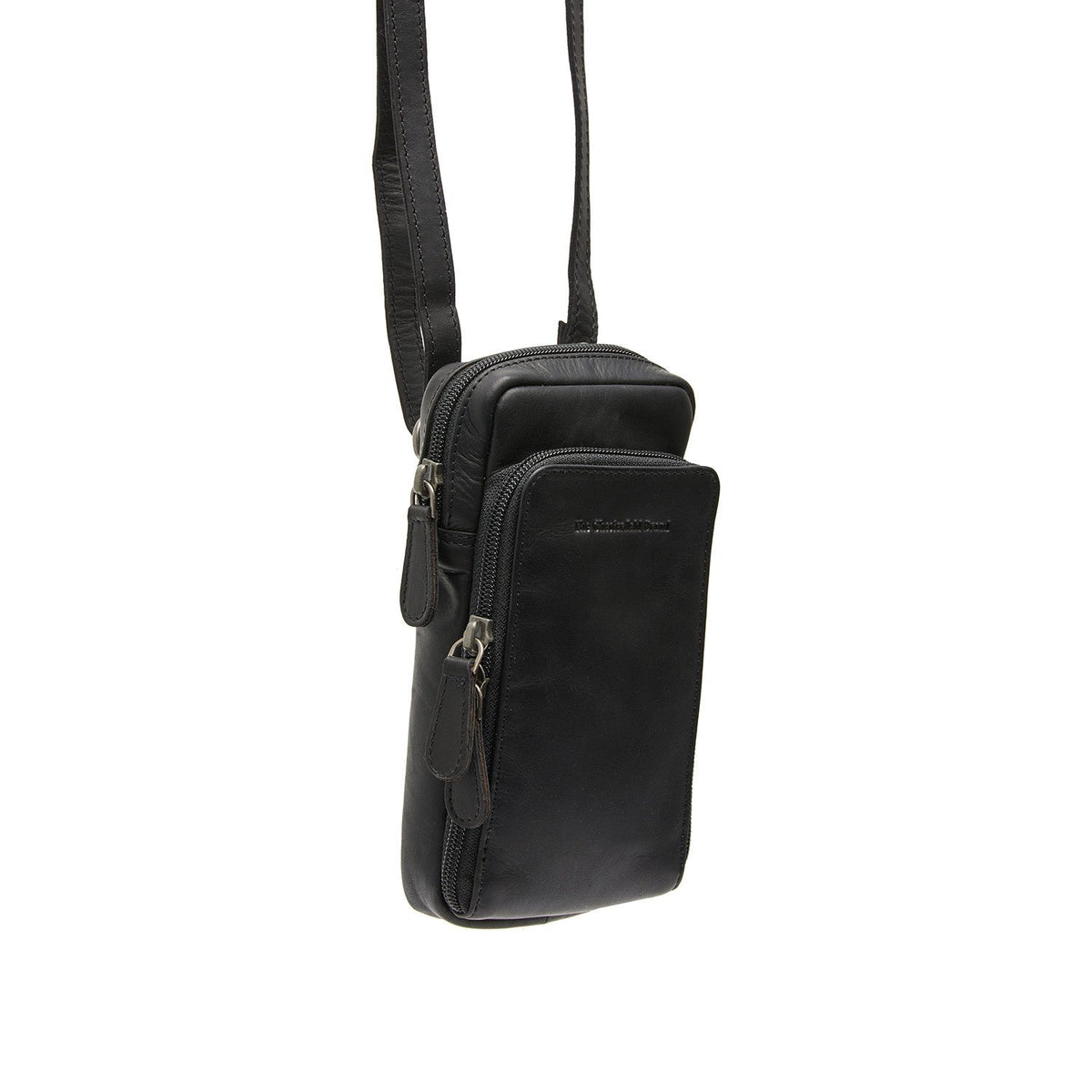 Valdes Full-Grain Leather Phone Bag para Mujer in Classic 100% Full-Grain Leather - Vista frontal y silueta a medida | Comprar online