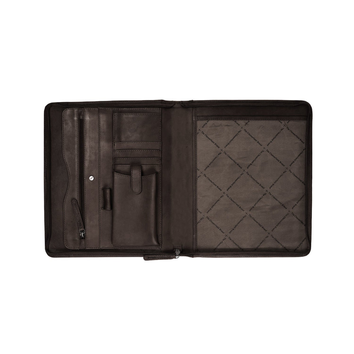 Tailored Rib Cuffs &amp; Hem Craftsmanship Construction Detail on Leather Portfolio Barnet para Mujer
