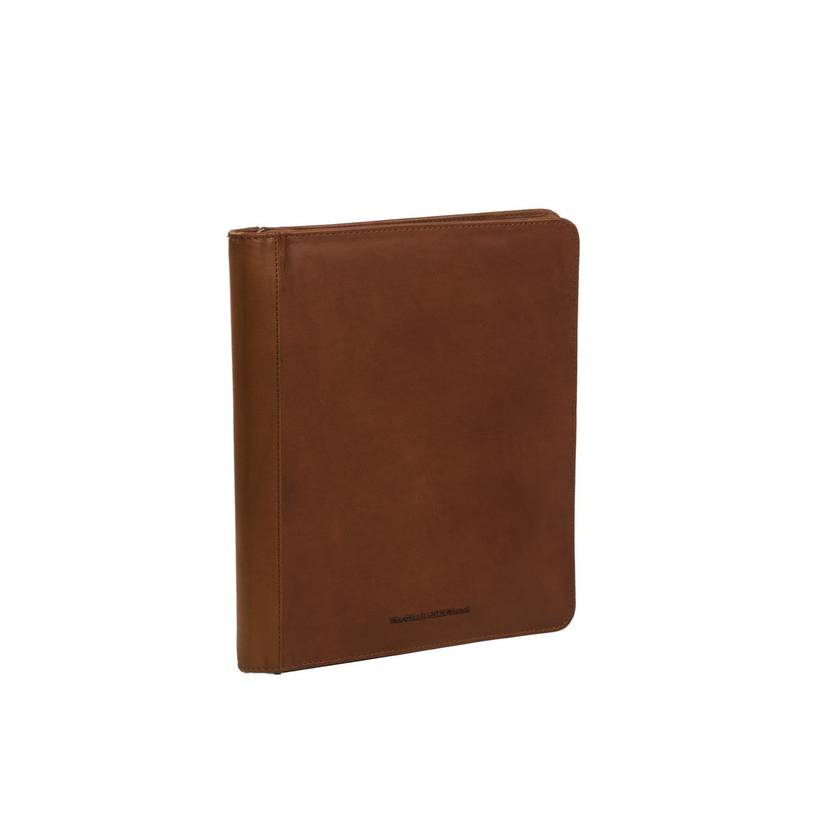Cognac Leather Portfolio Barnet para Mujer, front view
