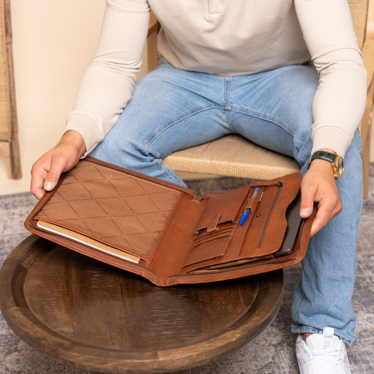 Leather Portfolio Barnet para Mujer – Vista alternativa del producto 3