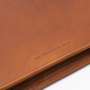 Cognac Leather Portfolio Moreton para Mujer, detail view 3