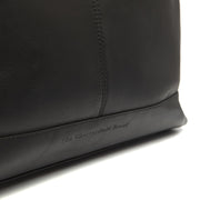 Amelia Full-Grain Leather Shoulder Bag para Mujer - Structured Side Profile Showing Gusset Depth &amp; Expansion Capacity