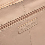 Astero Full-Grain Leather Shoulder Bag para Mujer - Structured Side Profile Showing Gusset Depth &amp; Expansion Capacity
