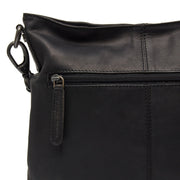 Solid Antique Brass Hardware &amp; Heavy-Duty Dual Zipper Detail on Jen Full-Grain Leather Shoulder Bag para Mujer