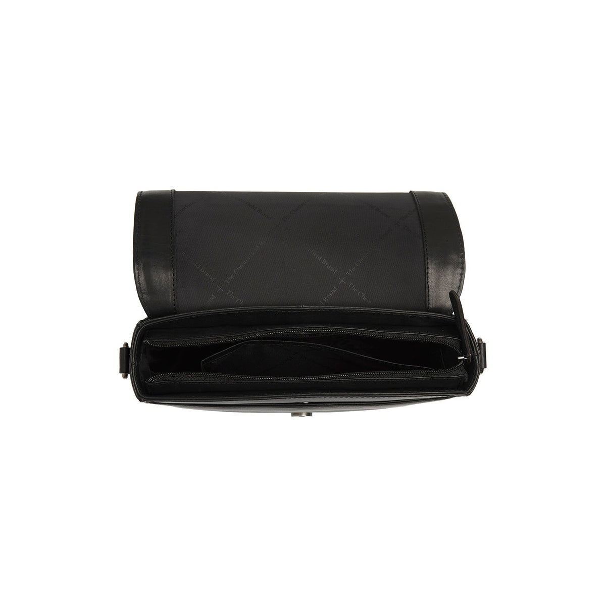 Solid Antique Brass Hardware &amp; Heavy-Duty Dual Zipper Detail on Lizzola Full-Grain Leather Shoulder Bag para Mujer
