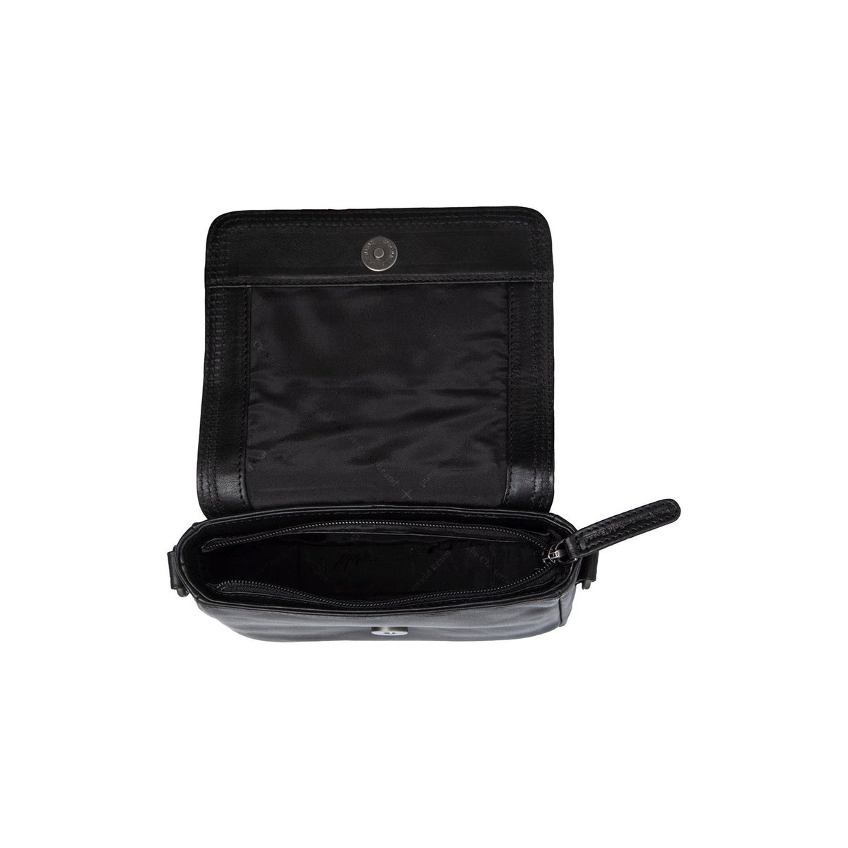 Solid Antique Brass Hardware &amp; Heavy-Duty Dual Zipper Detail on Marcella Full-Grain Leather Shoulder Bag para Mujer