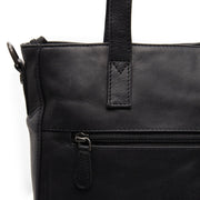 Mosel Full-Grain Leather Shoulder Bag para Mujer - Structured Side Profile Showing Gusset Depth &amp; Expansion Capacity