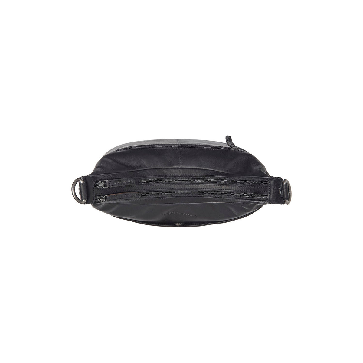 
Solid Antique Brass Hardware & Heavy-Duty Dual Zipper Detail on Olvia Bolso de hombro de cuero flor