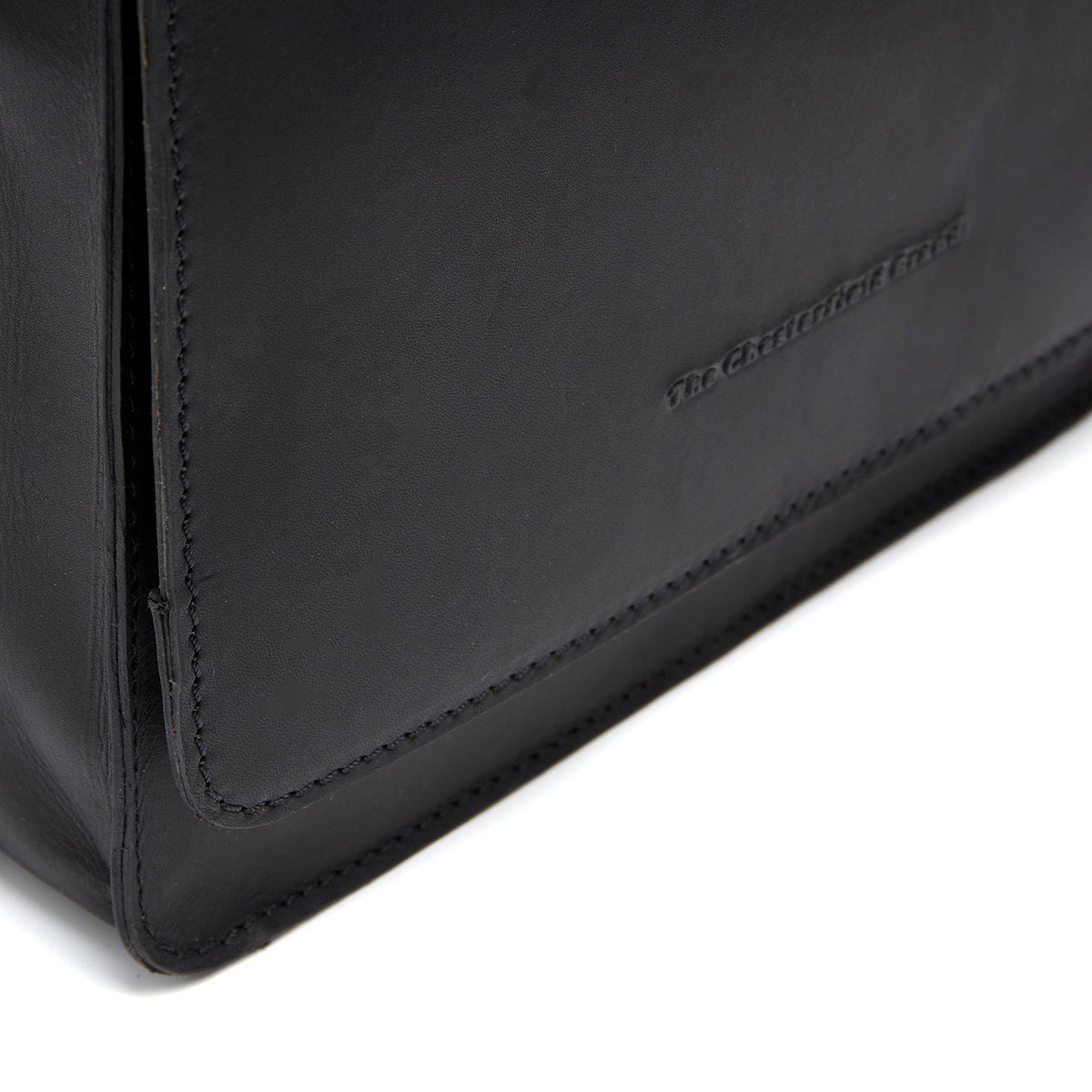 Classic 100% Full-Grain leather Bag - Rear Perspective Showing Reinforced Leather Straps & Stitching
