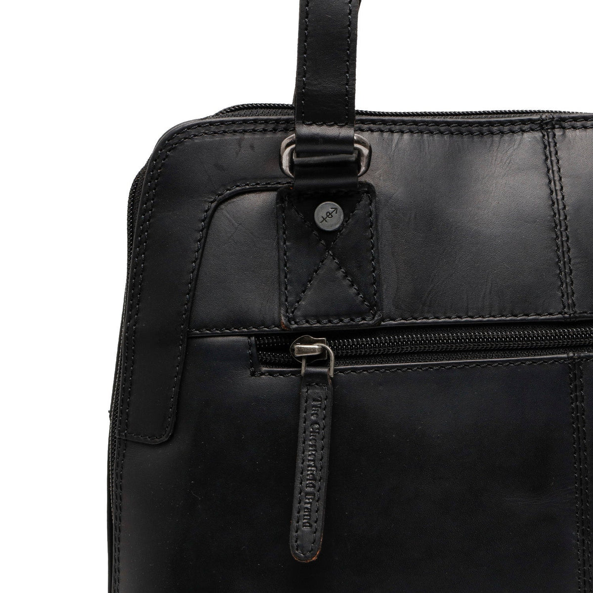 Seron Bolso de hombro de cuero flor - Structured Side Profile Showing Gusset Depth &amp; Expansion Capacity