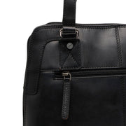 Seron Bolso de hombro de cuero flor - Structured Side Profile Showing Gusset Depth &amp; Expansion Capacity