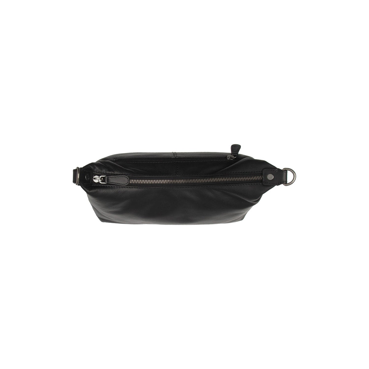 Skara Full-Grain Leather Shoulder Bag para Mujer - Structured Side Profile Showing Gusset Depth &amp; Expansion Capacity