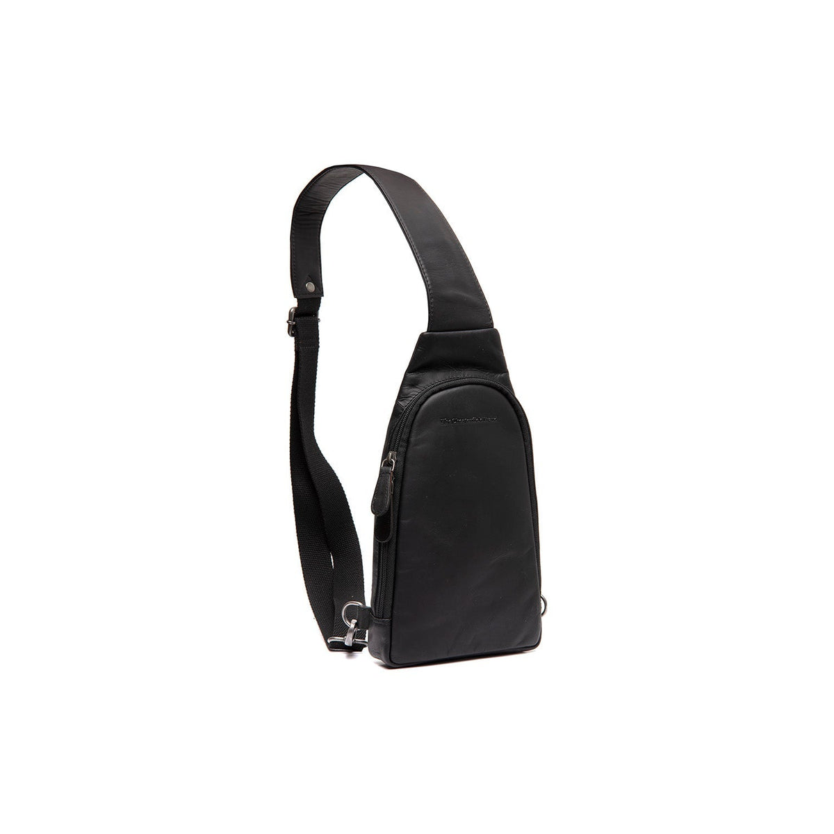 Leather Sling Bag Bowey para Mujer in Classic 100% Full-Grain Leather - Full Exterior Front Profile View | Comprar online