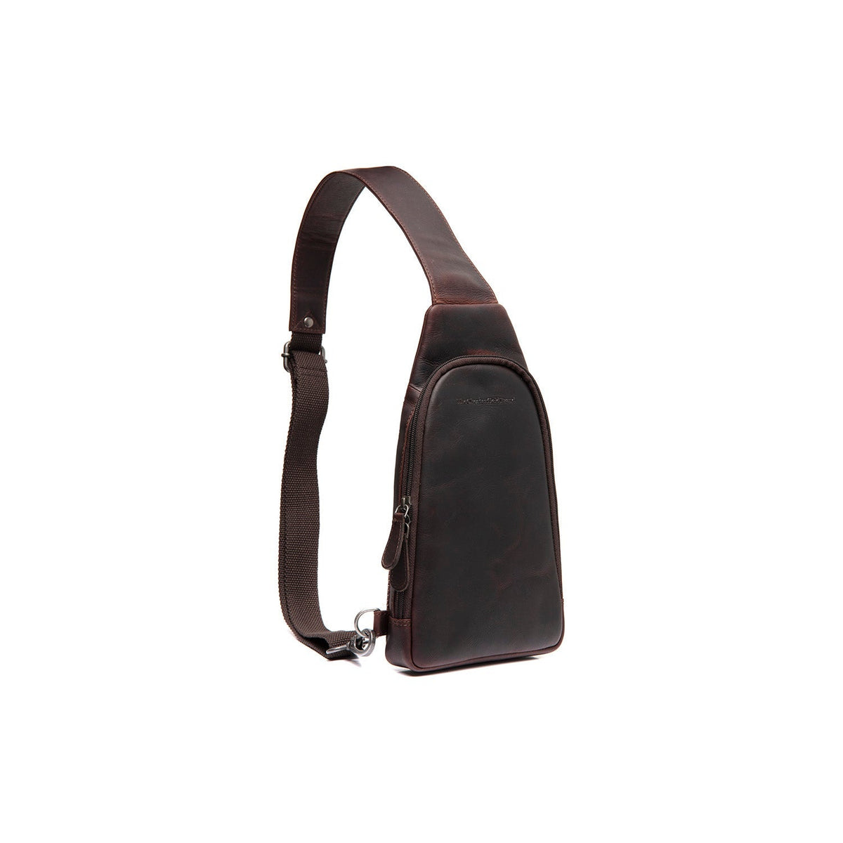 Brown Leather Sling Bag Bowey para Mujer, front view