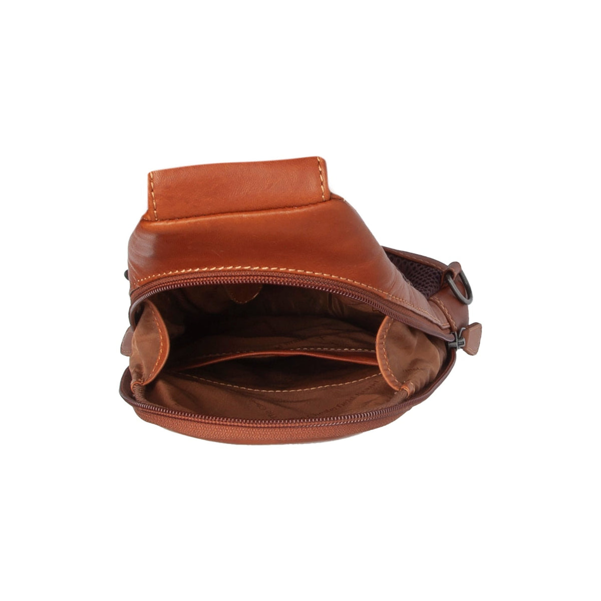 Cognac Leather Sling Bag Bowey para Mujer, detail view 4