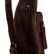 Brown Leather Sling Bag Logan para Mujer, detail view 1
