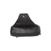Leather Sling Bag Salla para Mujer - Structured Side Profile Showing Gusset Depth &amp; Expansion Capacity