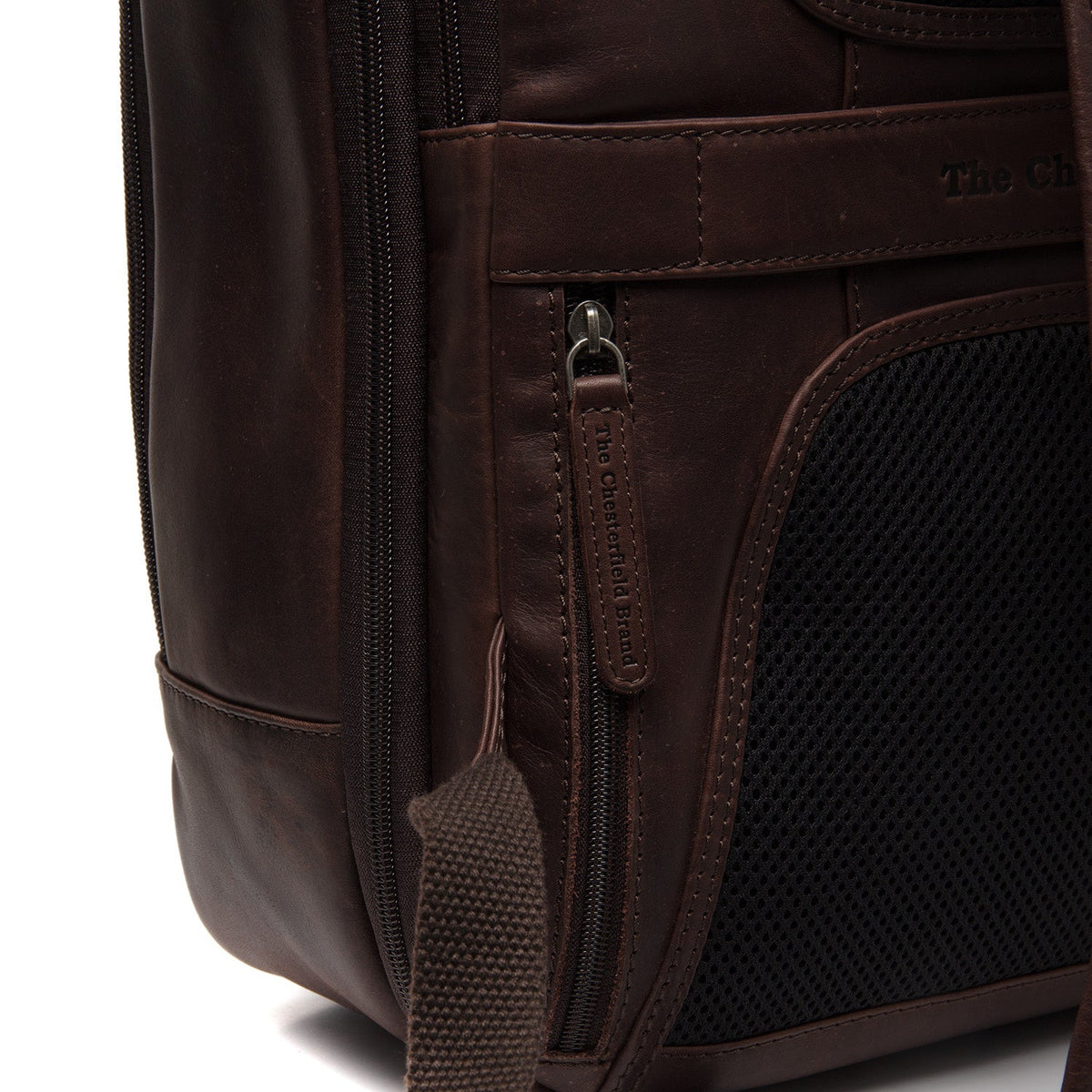 
Brown Leather Travel Backpack Jamaica, detail view 7