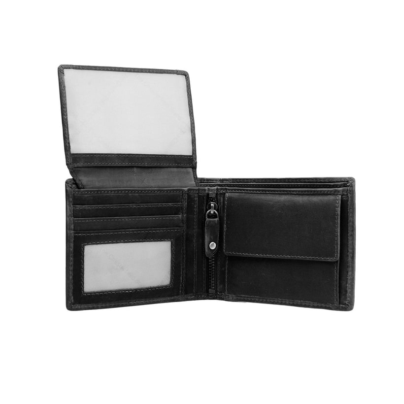 Alvina Full-Grain Cartera de Cuero para Hombre