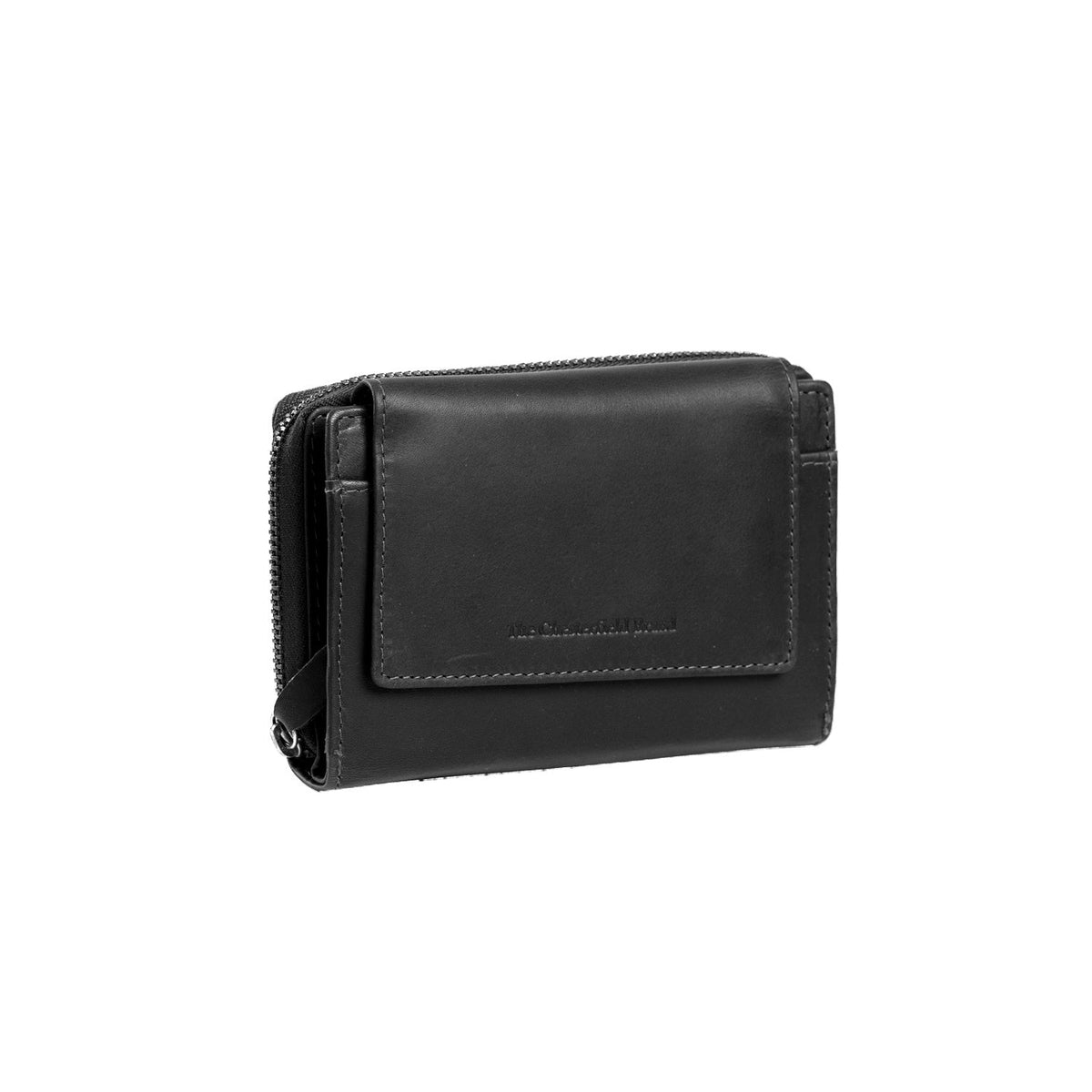 Ascot Full-Grain Cartera de Cuero para Mujer in Classic 100% Full-Grain Leather - Full Exterior Front Profile View | Comprar online