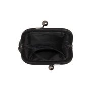 Calvia Full-Grain Cartera de Cuero para Mujer - Structured Side Profile Showing Gusset Depth &amp; Expansion Capacity