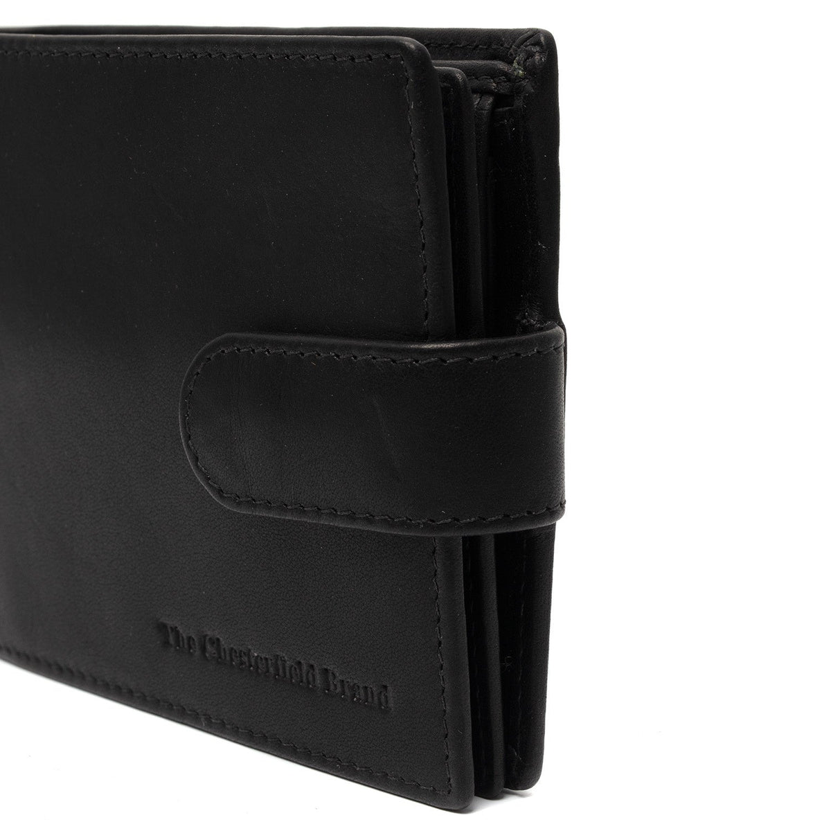 Curtis Full-Grain Cartera de Cuero para Hombre - Structured Side Profile Showing Gusset Depth &amp; Expansion Capacity