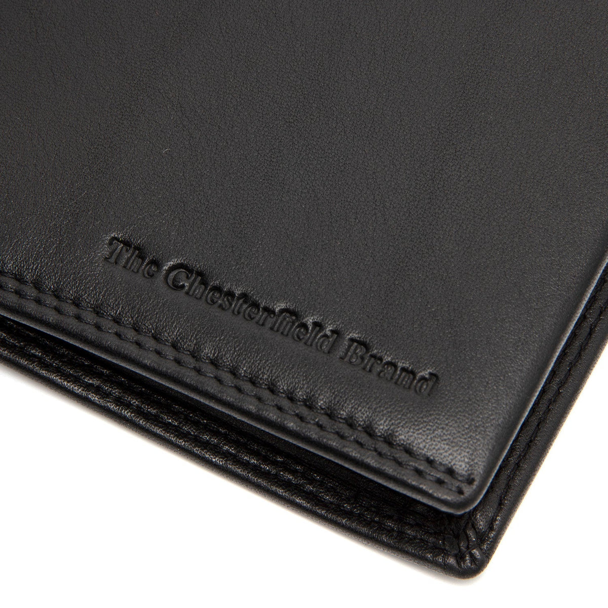 Solid Antique Brass Hardware &amp; Heavy-Duty Dual Zipper Detail on Hanson Full-Grain Cartera de Cuero para Hombre