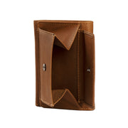Solid Antique Brass Hardware &amp; Heavy-Duty Dual Zipper Detail on Harthoft Full-Grain Cartera de Cuero para Mujer