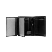 Hazel Full-Grain Cartera de Cuero para Mujer - Structured Side Profile Showing Gusset Depth &amp; Expansion Capacity