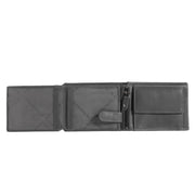 Marion Full-Grain Cartera de Cuero para Hombre - Structured Side Profile Showing Gusset Depth &amp; Expansion Capacity