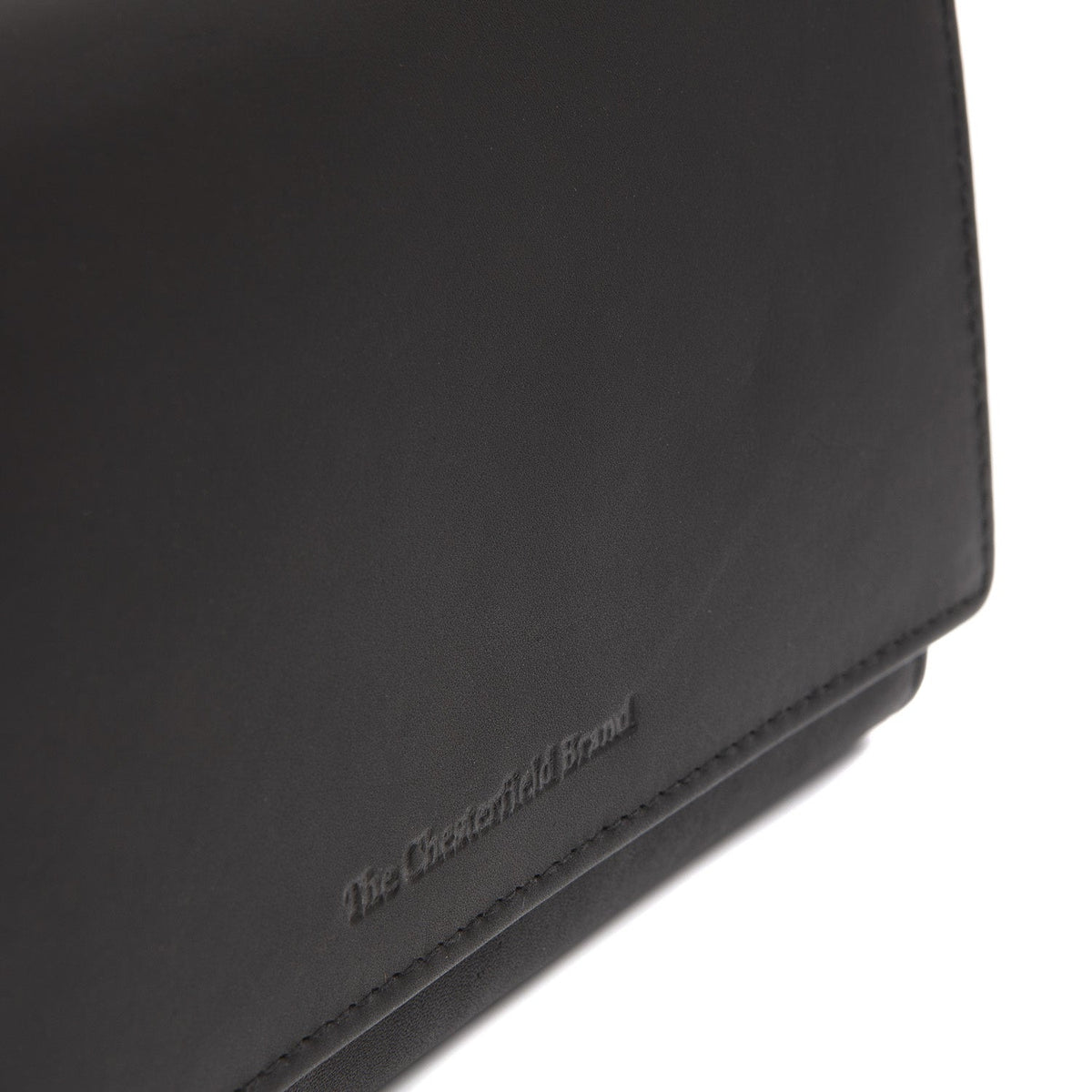 Solid Antique Brass Hardware &amp; Heavy-Duty Dual Zipper Detail on Mirthe Full-Grain Cartera de Cuero para Mujer