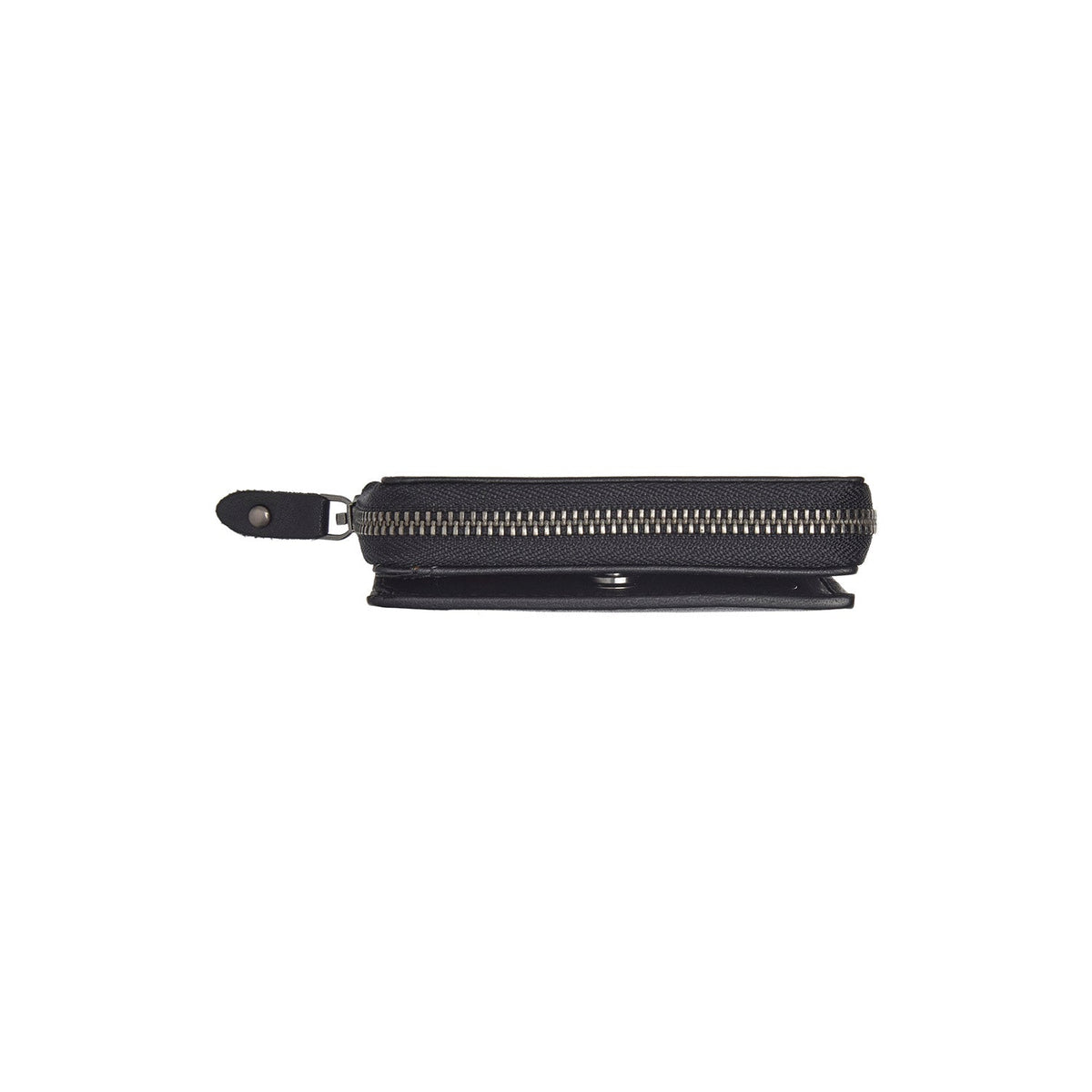 
Solid Antique Brass Hardware & Heavy-Duty Dual Zipper Detail on Sionel Billetera de cuero flor