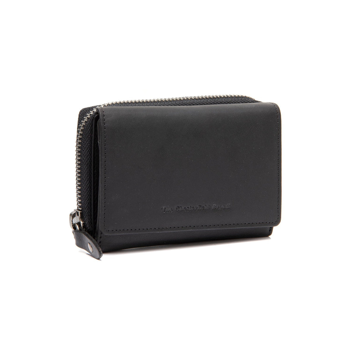 Sorraia Cuero flor integral Wallet in Classic 100% Full-Grain Leather - Full Exterior Front Profile View | Comprar online