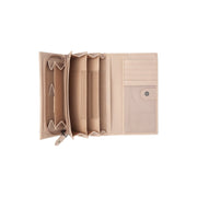 Valetta Full-Grain Cartera de Cuero para Mujer - Structured Side Profile Showing Gusset Depth &amp; Expansion Capacity