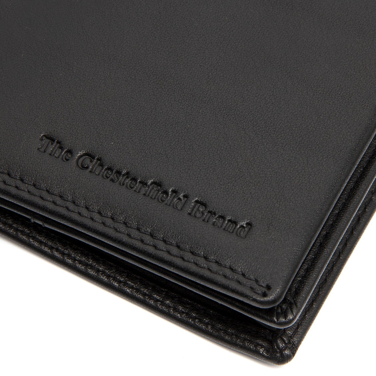 Solid Antique Brass Hardware &amp; Heavy-Duty Dual Zipper Detail on Vincent Full-Grain Cartera de Cuero para Hombre