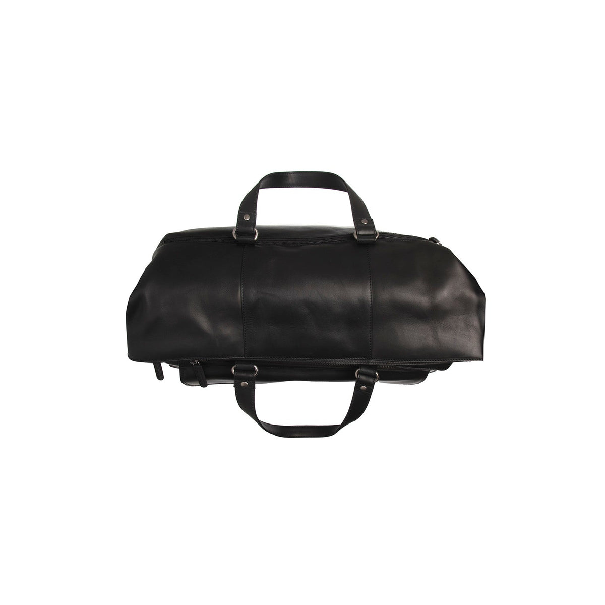 Lazio Full-Grain Leather Weekender Bag para Mujer - Structured Side Profile Showing Gusset Depth &amp; Expansion Capacity