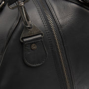 
Volenza Bolsa de viaje weekender de cuero flor - Perfil lateral estructurado con profundidad de fuelle