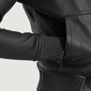 Luna Hooded Cazadora Bomber de Cuero para Mujer – Vista alternativa del producto 6