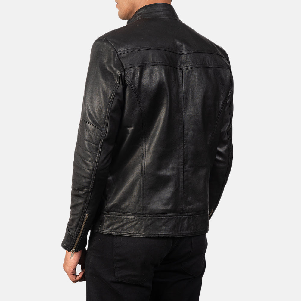 Authentic Goatskin Leather with Semi-aniline Finish Grain Texture & Heavy-Duty Seam Stitching Detail