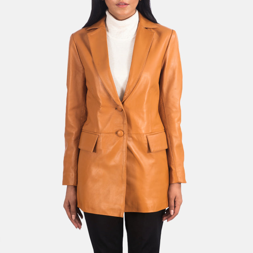 Marilyn Blazer de Cuero para Mujer