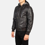 Nintenzo Cazadora Bomber de Cuero para Hombre – Vista alternativa del producto 2