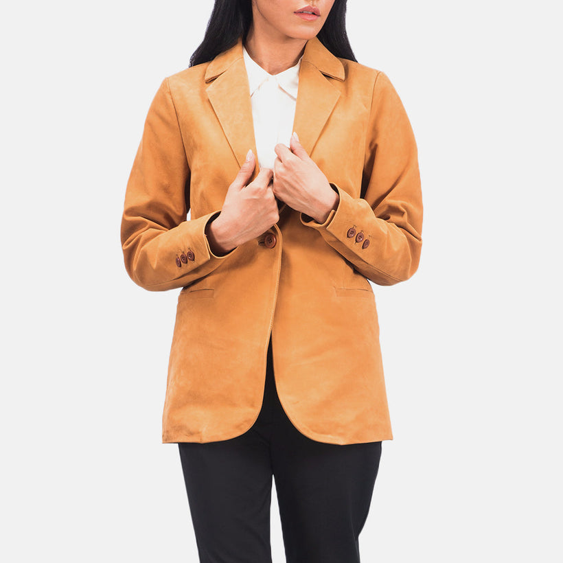 Norma Blazer de Cuero para Mujer