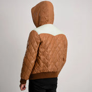 
Norman Chaqueta de Cuero Tostado Puffer Chaqueta de Cuero para Hombre – alternate product view 5