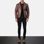 Raiden Chaqueta Biker de Cuero para Hombre – Vista alternativa del producto 4