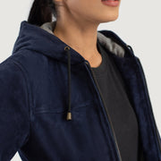 
Rebella Hooded Chaqueta Bomber de Cuero para Mujer – alternate product view 6