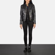 Rumella Chaqueta Biker de Cuero para Mujer – Vista alternativa del producto 3
